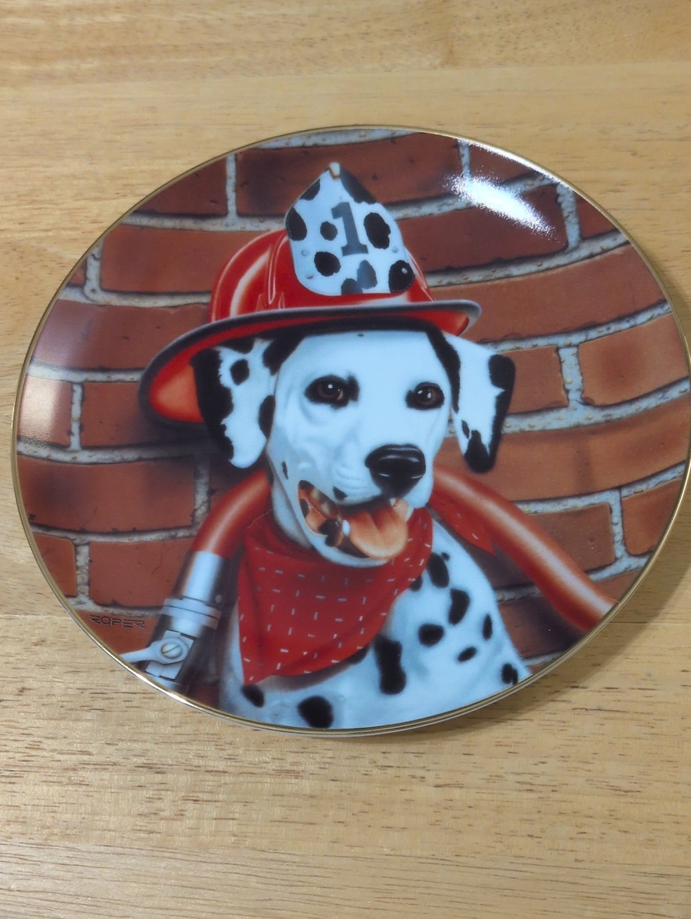 Danbury Mint Sparky Fire Capers Dalmatian Plate